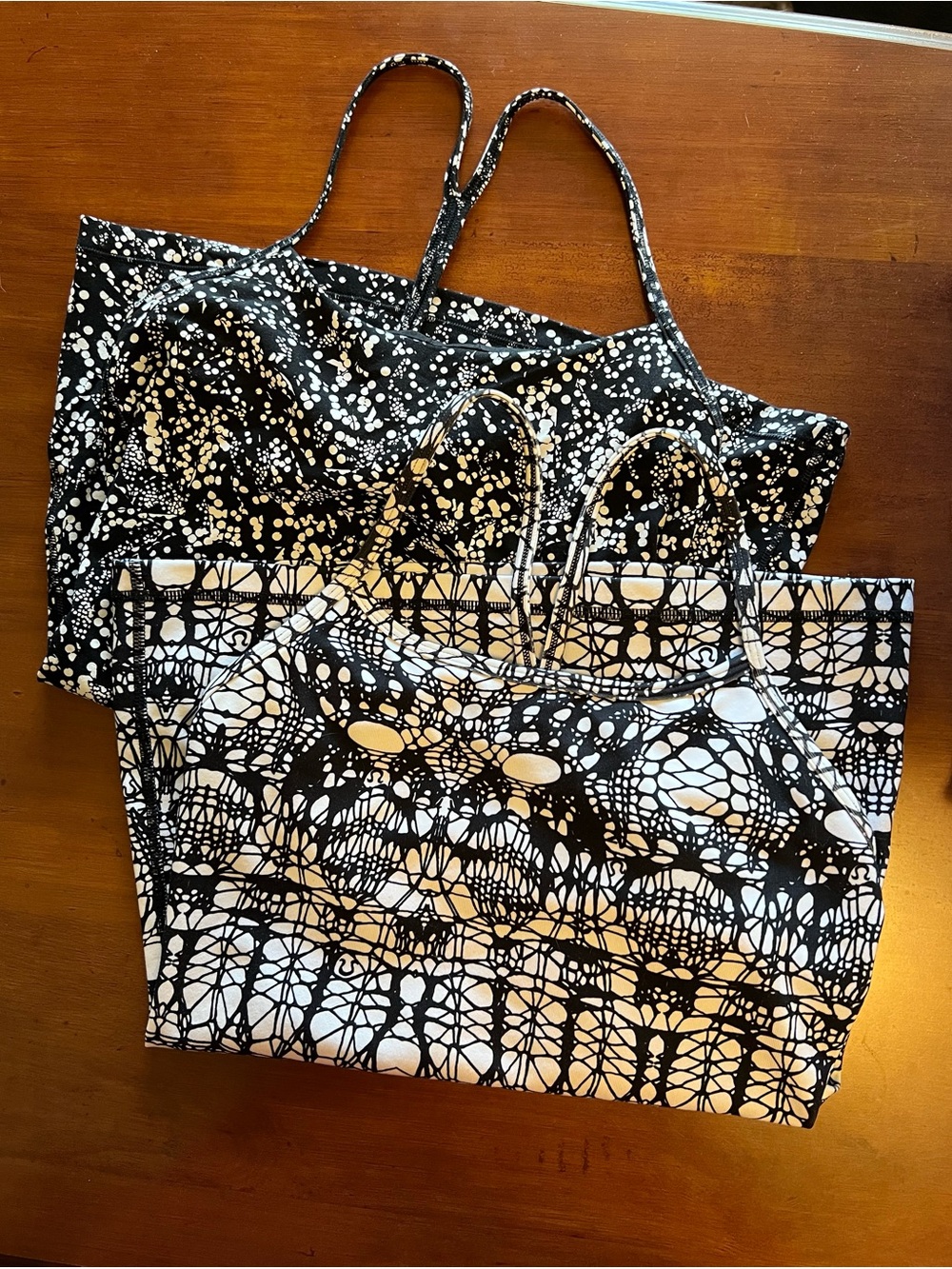lululemon athletica Black & White Printed Tank Bundle